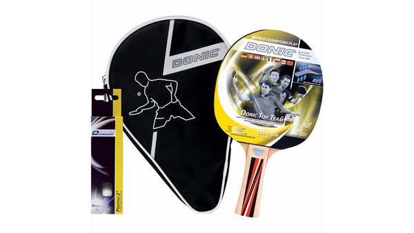 Donic Top Teams 500 Tischtennisschlägerset - Schläger - Tasche - 3 Bälle