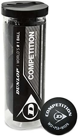 Dunlop Competition 3er-tube - 1 gelber Punkt Squashball