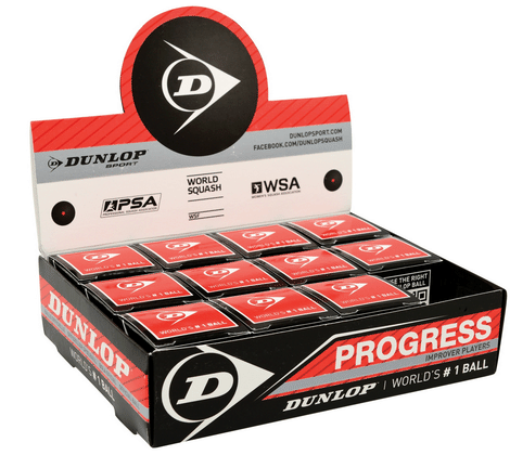 Dunlop Squash Hobbyball Progress - 12 Stück