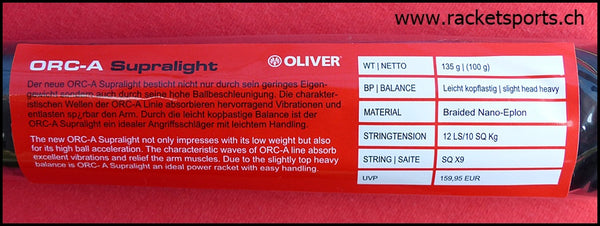 OLIVER ORC-A Supralight nur 100 Gramm - den gibt man nicht mehr aus der Hand